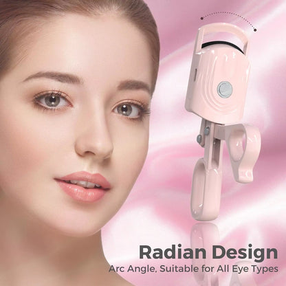Heated Eyelash Curlers, Electric Eyelash Curler, 3 Heating Modes Rechargeable Portable Eyelash Curler for Natural-Looking (Pink)